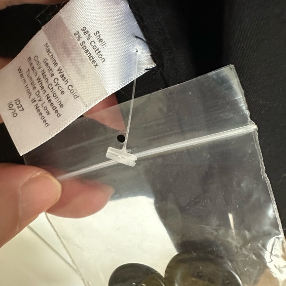 NWT Talbots Womens Jacket Blazer Button Front Round Neck Black Size 14 - Picture 6 of 8